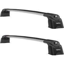 Turtle Air-3  Silver, Volkswagen Transporter T5 Uzun Şasi Lwb Van, Uyumlu Model Yıl Aralığı 2003-2015 Için Gri, Tavan Ara Atkı Kiti , Taşıyıcı Barlar