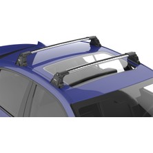 Turtle Air-3 Premium Silver, Mitsubishi L200 Mk5 Pickup 2015-2016-2017-2018-2019 Için Gri, Tavan Ara Atkı Kiti , Taşıyıcı Barlar