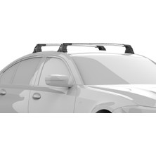 Turtle Air-3 Premium Silver, Bmw 1 Serisi 3 Kapı E81 Hatchback, Uyumlu Model Yıl Aralığı 2007-2011 Için Gri, Tavan Ara Atkı Kiti , Taşıyıcı Barlar