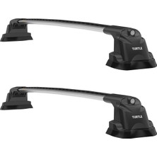 Turtle Air-3 Premium Silver, Bmw 1 Serisi 3 Kapı E81 Hatchback, Uyumlu Model Yıl Aralığı 2007-2011 Için Gri, Tavan Ara Atkı Kiti , Taşıyıcı Barlar