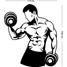 Ega Duvar Sticker Body Builder