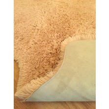 Tappeto Tavşan Tüyü Çift Kafa Post Peluş Yıkanabilir Kaymaz Taban  Camel