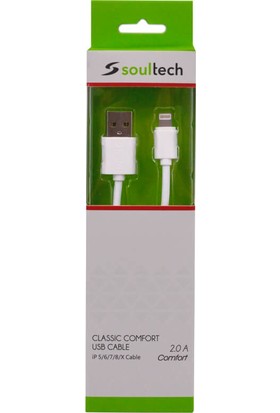 Soultech 2.0A Comfort Classic Lightning Sarj ve Data Kablosu
