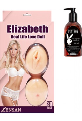 CNS Elizabeth Gerçekçi Sarışın Şişme Bebek ve Playboy Masaj Yağı