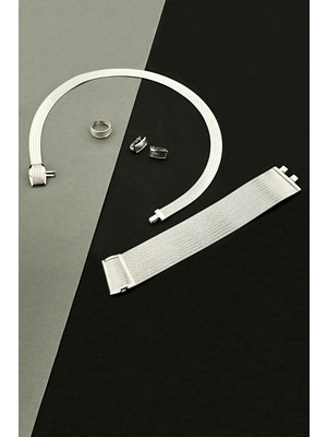 Argentum Concept Gümüş Trabzon Hasırı Set - S017402