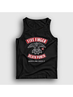 Presmono Unisex Siyah Eagle Five Finger Death Punch Atlet