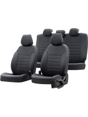 Otom Volkswagen Jetta 2011-2018 Özel Üretim Koltuk Kılıfı New York Design Siyah