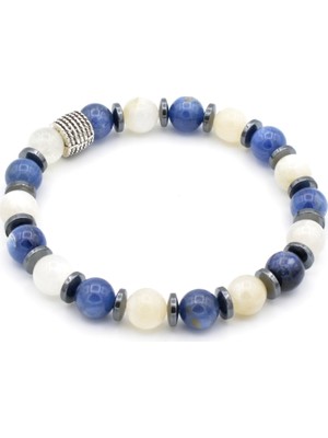 Murty99 Doğal Kyanit ve Ay Taşı Bileklik  Doğal Taş