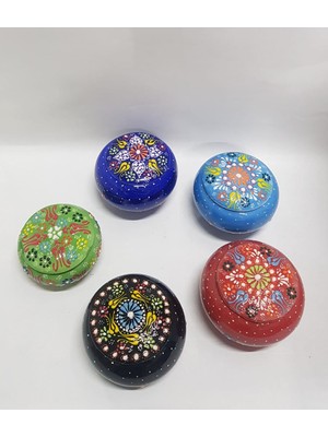 Sultan Çini-Çini El Emeği Küçük Boy Pudriyellik Seti