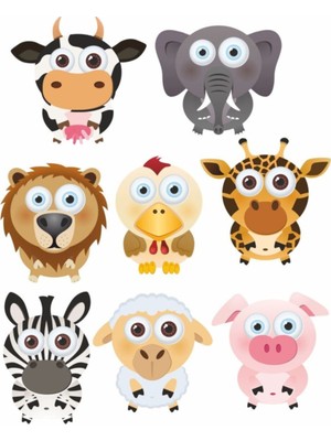 Sıradışı Hayvanlar Çocuk Odası Sticker Seti