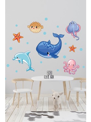 Deniz Canlıları Duvar Sticker Seti