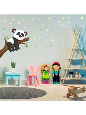 Kt Decoration Uykucu Panda Xl Çocuk Odası Duvar Sticker