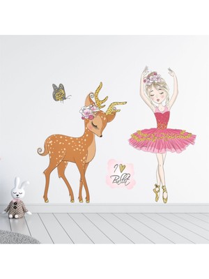Kt Decoration  Balerin ve Ceylan Çocuk Odası Sticker