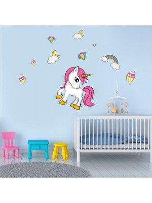 Kt Decoration Boynuzlu At Duvar Sticker, Çocuk Odası Sticker,duvar Dekorasyonu