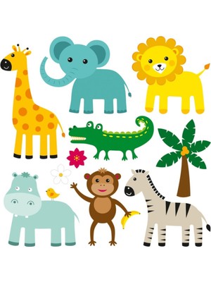 Kt Decoration  Hayvanlar Çocuk Odası Duvar Sticker