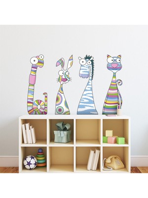 Kt Decoration Renkli Komik Hayvanlar Çocuk Odası Sticker