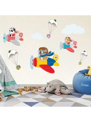 Kt Decoration Pilot Ayıcık Çocuk Odası Sticker CS-873