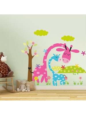 Kt Decoration Zürafa Ailesi Çocuk Odası Duvar Sticker