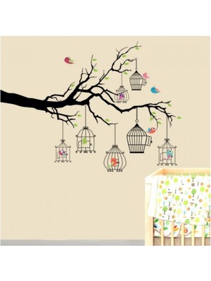 Kt Decoration Kuşlar -1 124X86 Cm. Duvar Sticker