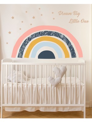 Kt Decoration Iskandinav Sitil Gökkuşağı Teması Duvar Sticker Seti