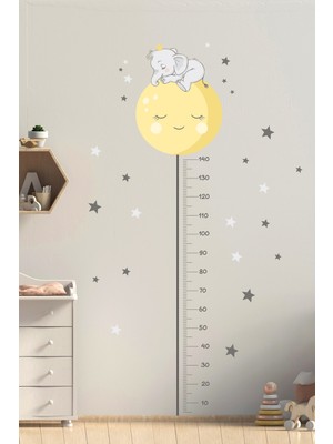 Kt Decoration Sevimli Filli Boy Ölçer Duvar Sticker Seti