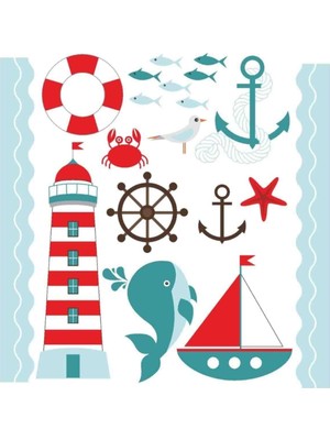 Kt Decoration Denizci Çocuk Odası  Duvar Sticker KT-813