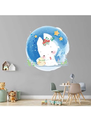 Kt Decoration Happy Easter Bunny Çocuk Odası Duvar Sticker
