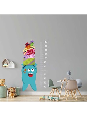 Kt Decoration Sevimli Hediye Canavarı Çocuk Odası Boy Ölçer