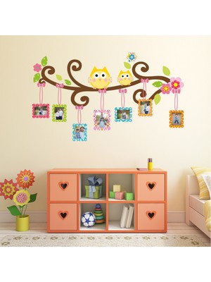 Kt Decoration Neşeli Baykuşlar Fotoğraf Albümü Çocuk Odası Duvar Sticker Set