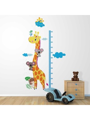 Kt Decoration Zürafa ve Koala Boy Ölçer Sticker