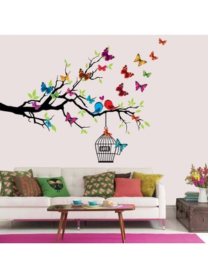 Kt Decoration Aşık Kuşlar 132X99 Cm. Duvar Sticker