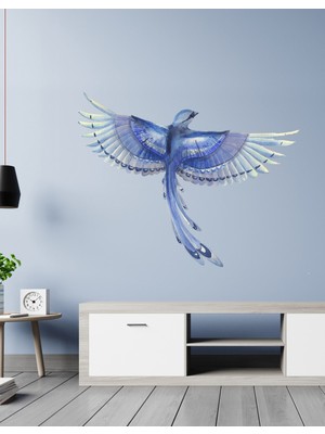 Kt Decoration Mavi Kuş Tema Duvar Sticker