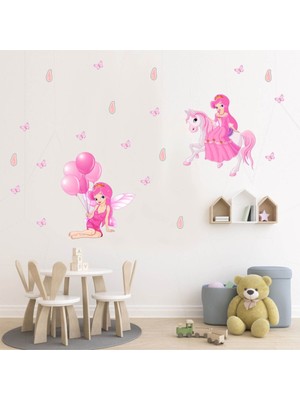 Kt Decoration Çiçek Perileri Xl Kız Çocuk Odası Duvar Sticker