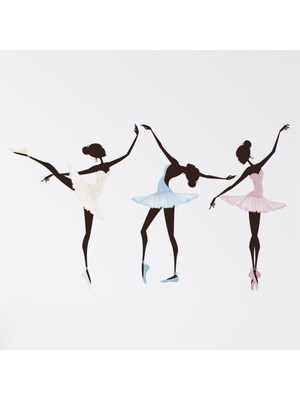 Kt Decoration Balerin Arkadaşlar Çocuk Odası Sticker