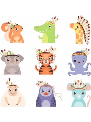 Kt Decoration Sevimli Hayvanlar Kapı Kenarı Duvar Çıkartmaları