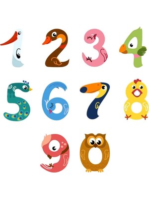 Kt Decoration Şirin Sayılar Çocuk Odası Duvar Sticker