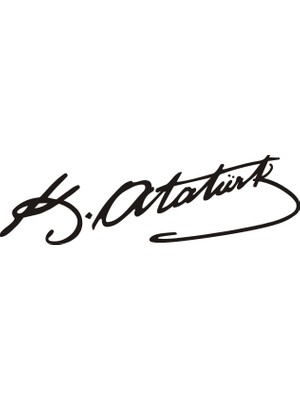 Tellgraf K.atatürk Imza Sticker 30 cm