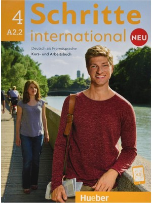 Hueber Schritte International Neu 4. A2.2 Kurs Und Arbeitsbuch + CD-Rom + Ar Teknolojisi ile Kolay Öğrenme