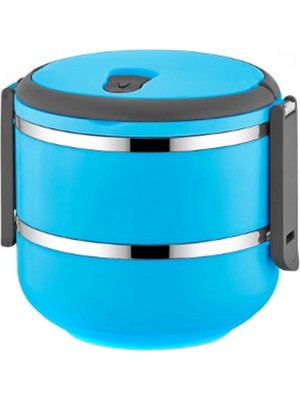 Toptrends 2 Katlı Sızdırmaz Yemek Termosu Sefer Tası Saklama Kabı Mavi 1,50 Litre Mavi