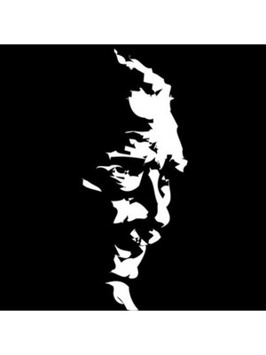 Hellove 22 cm Beyaz Atatürk Siluet Sticker