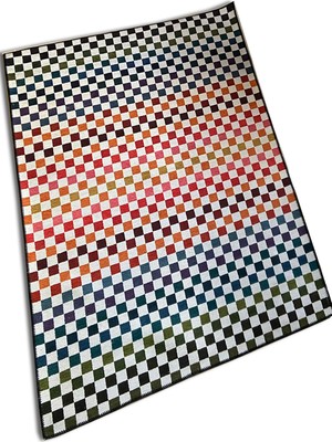 Rugs Modern Mira 2080 Multy Çok Renkli Dama Desen Halı