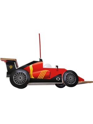 Arya Formula 1 Car Ahşap Çocuk Odası Aydınlatma