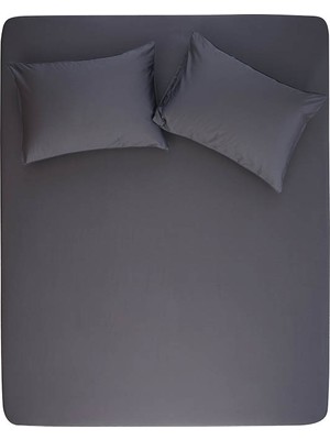 Sarev Fitted Çarşaf Seti Çift Kişilik Antrasit