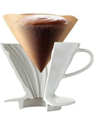 Sin@rasta Epinox V60 02 Seramik Kahve Demleme Ekipmanı (Beyaz) Ceramic Coffee Dripper V60 02 (White)