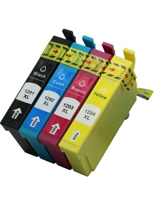 Photo Print Epson Stylus Office BX925FWD Uyumlu T1291-1292-1293-1294 4 Renk Muadil Kartuş Takım