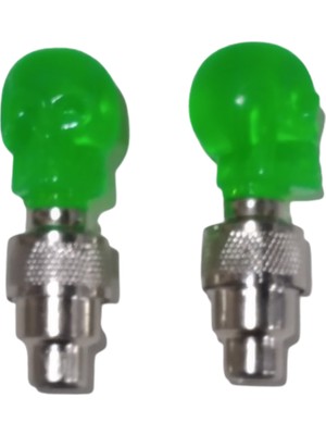 Knt Hareket Sensörlü Bisiklet Işıklı Sibop Kapağı Kurukafa Model Piller Dahil 1 Çift Mavi