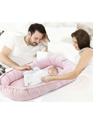 Babyjem Anne & Baba Yanı Yatağı Pembe Yonca