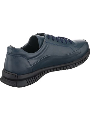 Costo Shoes  G1053461 Lacivert  Kauçuk Taban Büyük Numara Dana Derisi Rahat Geniş Kalıp Erkek Vip Spor Ayakkabı