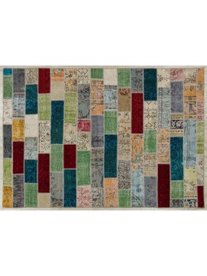 Sempati Halı Özel Patchwork Eskitme Halı 160 x 230 cm