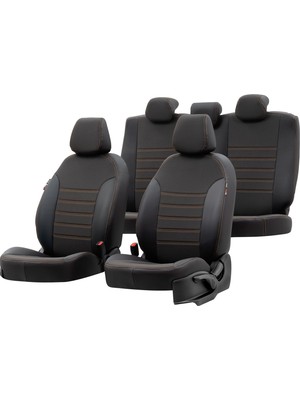 Otom Mitsubishi Carisma 1996-2005 Özel Üretim Koltuk Kılıfı Paris Design Bej - Siyah
